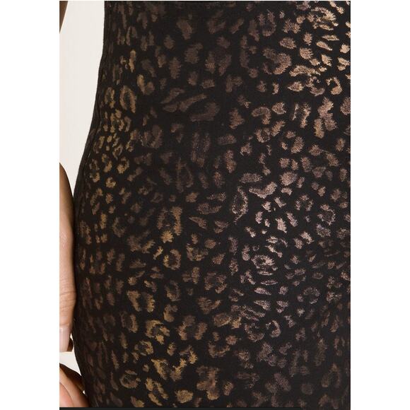 CHICOS NWT Petite Coated Animal-Print Fly-Front Black Gold Jeggings // 6 Petite - Picture 15 of 15